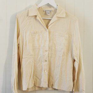 Anna And Frank ✤ SILK Knit Collar Button Blouse